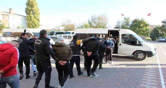 Aksaray’da uyuşturucu operasyonu: 58 gözaltı, 16 tutuklama