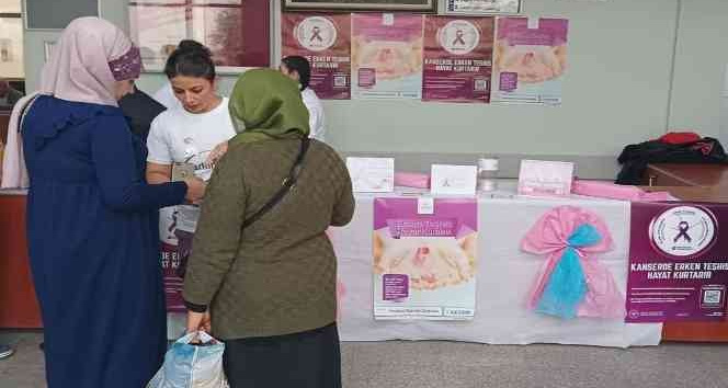 Cizre’de meme kanserinde farkındalık standı açıldı