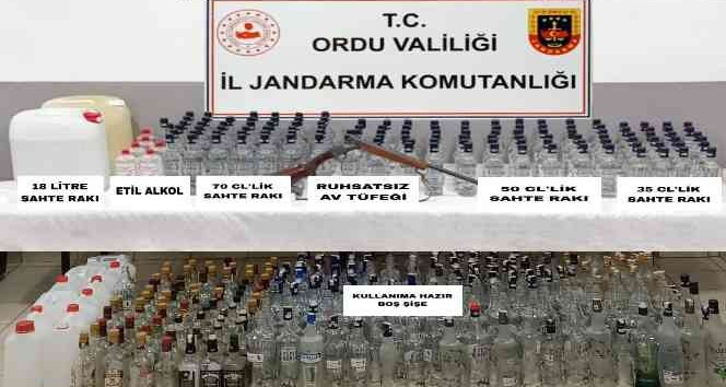 Ordu’da sahte alkol operasyonu