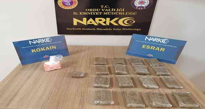 Ordu’da uyuşturucu operasyonunda 1 kişi tutuklandı