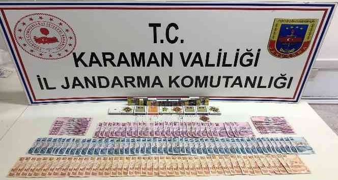 Karaman’da kumar oynayan 8 kişi, jandarma baskınında suçüstü yakalandı