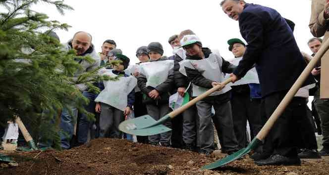 Gümüşhane’de Milli Ağaçlandırma Gününde binlerce fidan toprakla buluştu