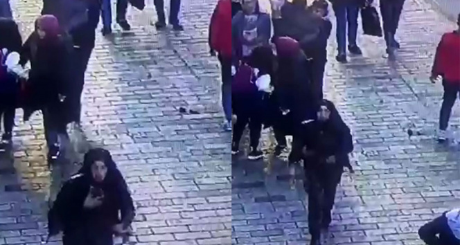 Beyoğluna bombayı bırakan kadın teröristin kaçma anı kameraya yansıdı