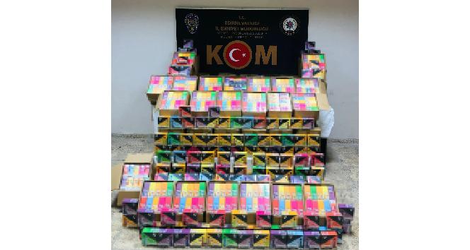 Edirne’de 11 bin adet gümrük kaçağı sigara ele geçirildi