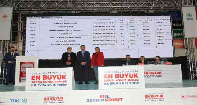 Tunceli’de yaptırılacak 250 konut için kura çekimi gerçekleştirildi