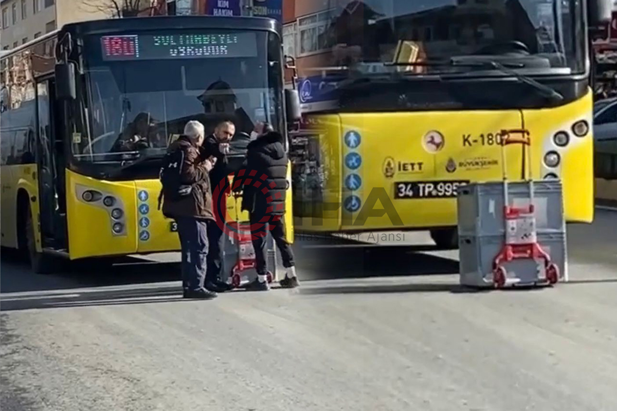 Sultanbeyli’de İETT otobüsünde kutu krizi