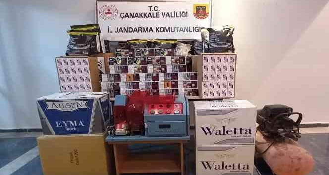 Çanakkale’de 90 bin TL değerinde 29 kilogram kıyılmış tütün ele geçirildi