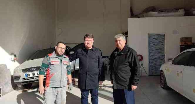 Başkan Dinçer yeni yerindeki sanayi esnafına hayırlı olsun ziyaretinde bulundu