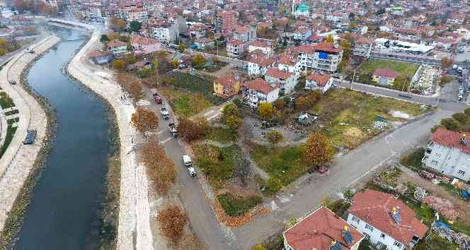 Yüzde 50’si tamamlanan ’Kanal Turhal’ projesi havadan görüntülendi