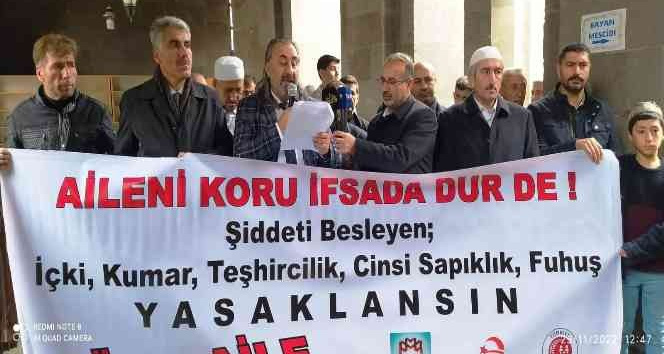 Bitlis’te ‘Aileni koru, ifsada dur de’ basın açıklaması yapıldı