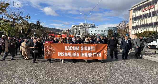 Kadına yönelik şiddete ’dur’ demek için yürüdüler