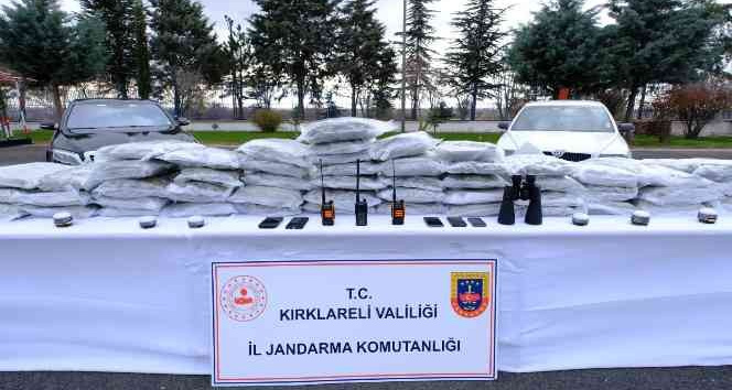 Kırklareli tarihinin en büyük uyuşturucu operasyonu: 86 kilogram skunk ele geçirildi