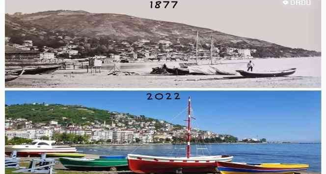 Ordu sahilinde nostaljik tekneler