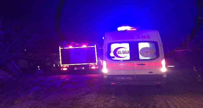 Edirne’de baca yangını ekipleri alarma geçirdi