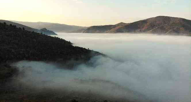 Tokat’ta sis denizi eşsiz manzaralar oluşturdu