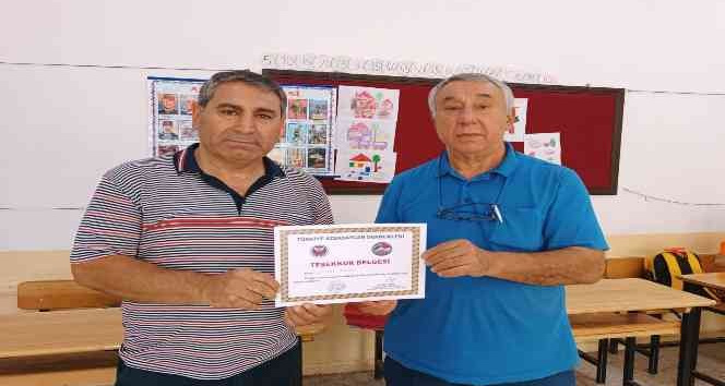 Serdar Ünsal’dan Nevzat Turan’a teşekkür belgesi