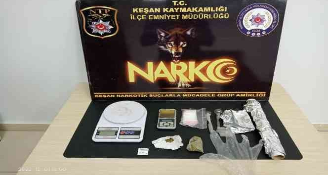 Keşan’da uyuşturucu operasyonu