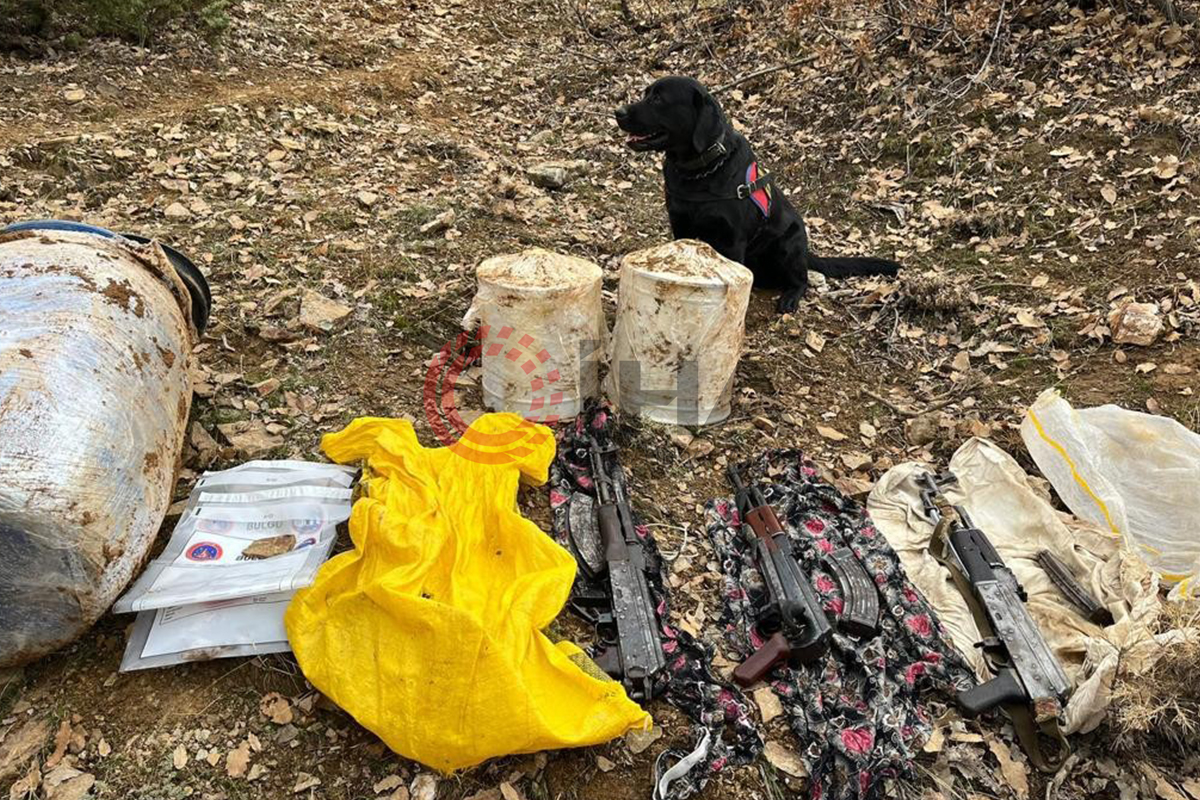 Bingöl’de 3 kalaşnikof ve patlayıcı madde ele geçirildi
