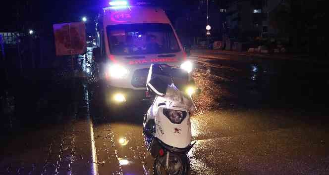 Edirne’de motosikletten düşen kurye yaralandı