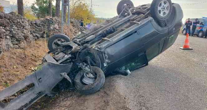 Osmaniye’de takla atan cipte sürücü yaralandı