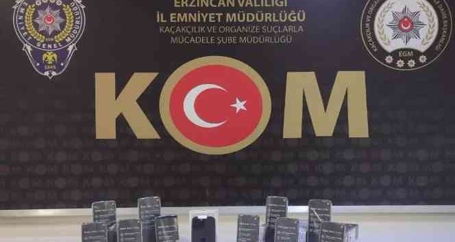 Erzincan’da 11 adet kaçak cep telefonu ele geçirildi