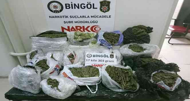 Bingöl’de uyuşturucu operasyonu: 17 kilo esrar ele geçirildi, 1 kişi tutuklandı