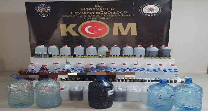 Niğde’de 182 litre sahte alkol yakalandı: 3 gözaltı