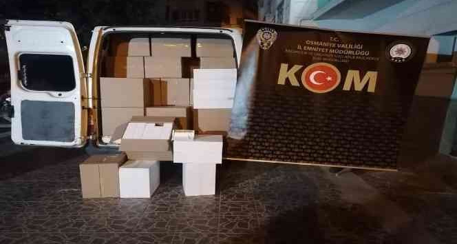 Osmaniye’de 216 bin 340 makaron ele geçirildi