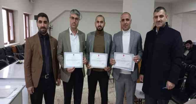 Varto’da başarılı İmam Hatiplere teşekkür belgesi