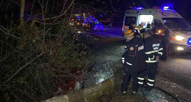 Kontrolden çıkan otomobil kanala devrildi: 1 ölü