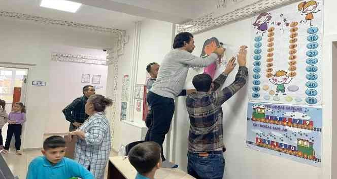 Hisarcık Atatürk İlkokulu koridorları matematikle hayat buluyor