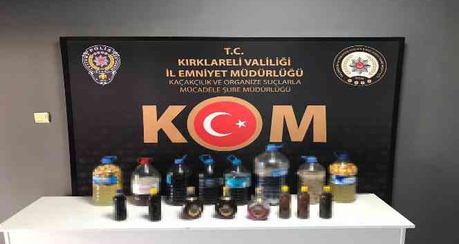 Kırklareli’nde ‘Zincir 2’ operasyonunda sahte içki ele geçirildi