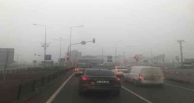 Iğdır-Ağrı karayolunda sis etkili oluyor