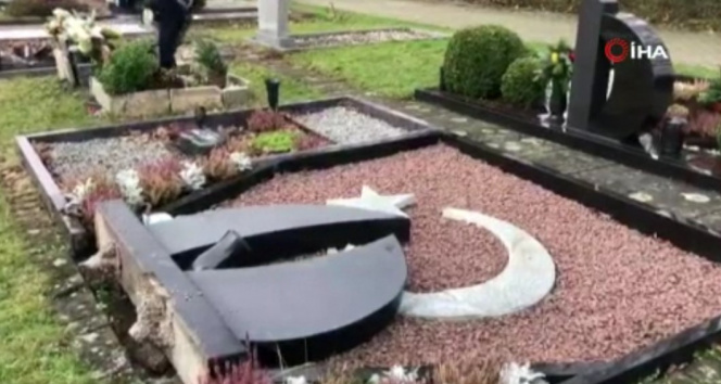Almanyada Müslüman mezarlığına çirkin saldırı