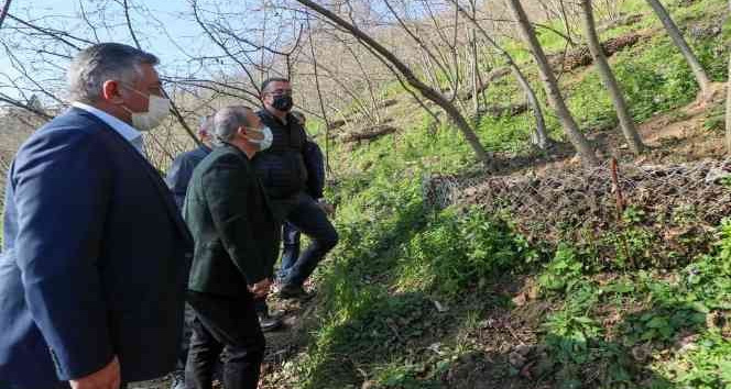 Fındık bahçelerinde cep teras uygulaması