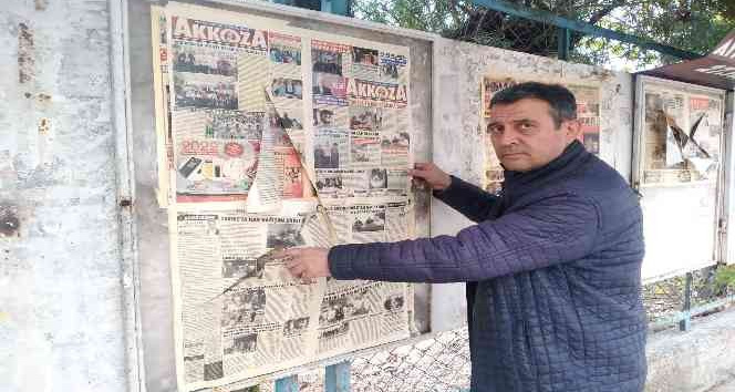 Yerel gazete panosuna çirkin saldırı