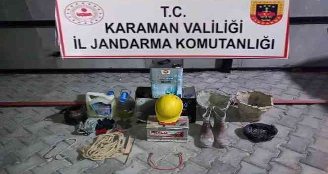 Karaman’da kaçak kazı operasyonu
