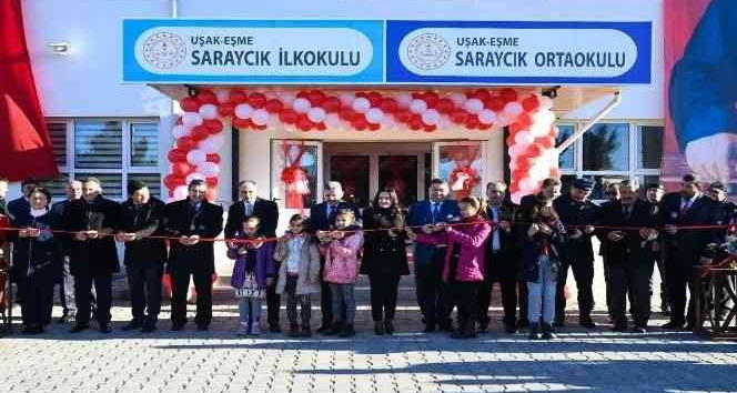 Eşme Saraycık İlkokulu ve Ortaokulunun resmi açılışı yapıldı
