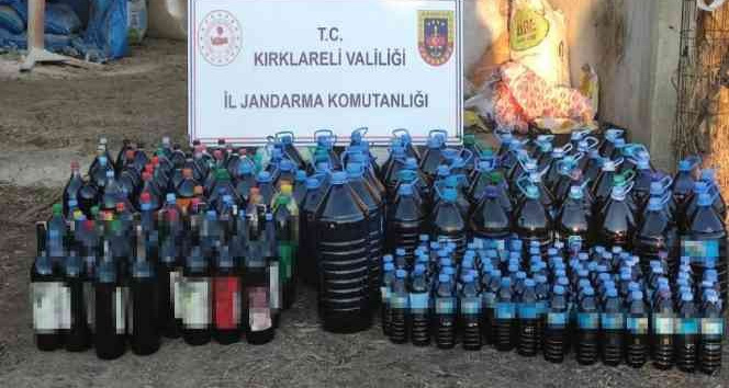 Kırklareli’nde yılbaşı öncesi tonlarca sahte içki ele geçirildi