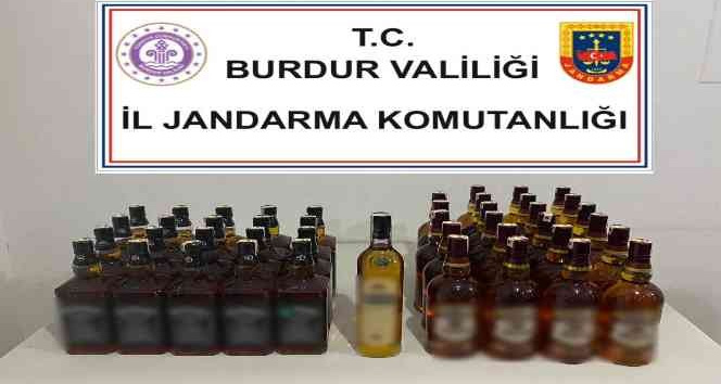 Burdur’da 44 litre kaçak içki ele geçirildi