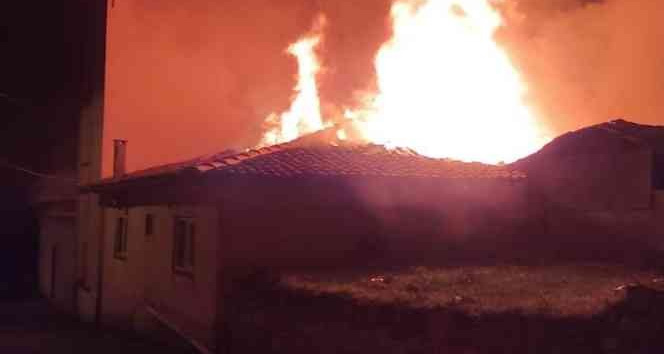 Terzialan’da müstakil ev alev alev yandı