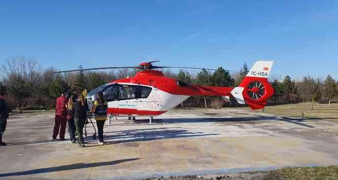 Edirne’de ambulans helikopter 6 aylık bebek için havalandı