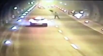 Ordu’da tünel içerisinde yanan araç, duyarlı sürücü sayesinde söndürüldü