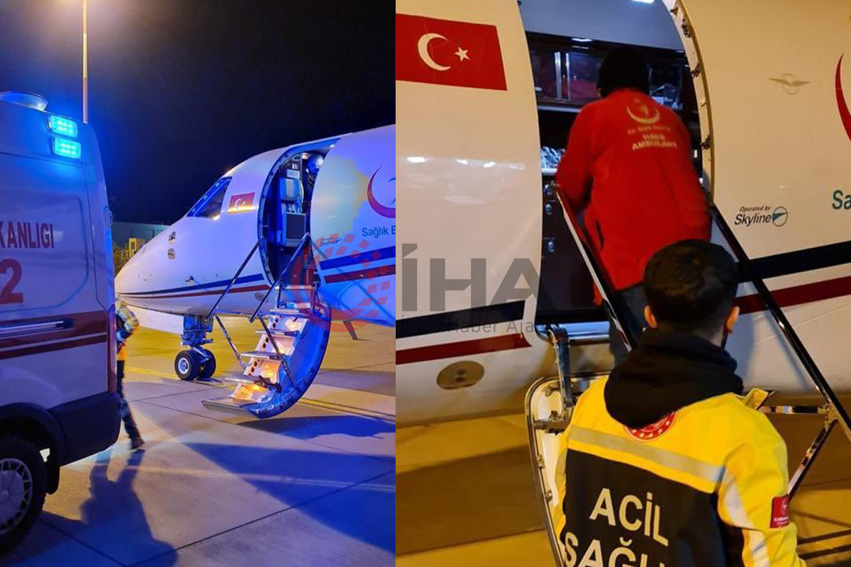 Uçak ambulansla Mardin&#039;den Ankara&#039;ya sevk edilen Jiyan bebeğin durumu iyi