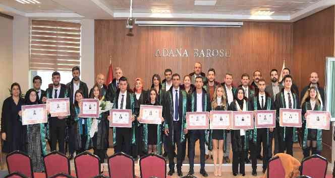 Adana’da 12 avukata törenle ruhsatnameleri verildi