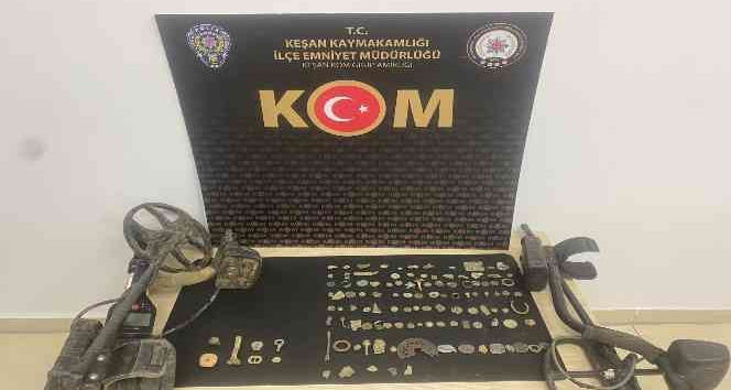 Keşan’da tarihi eser operasyonu