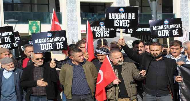 İsveç’te Kur’an-ı Kerim’in yakılması Şırnak’ta protesto edildi