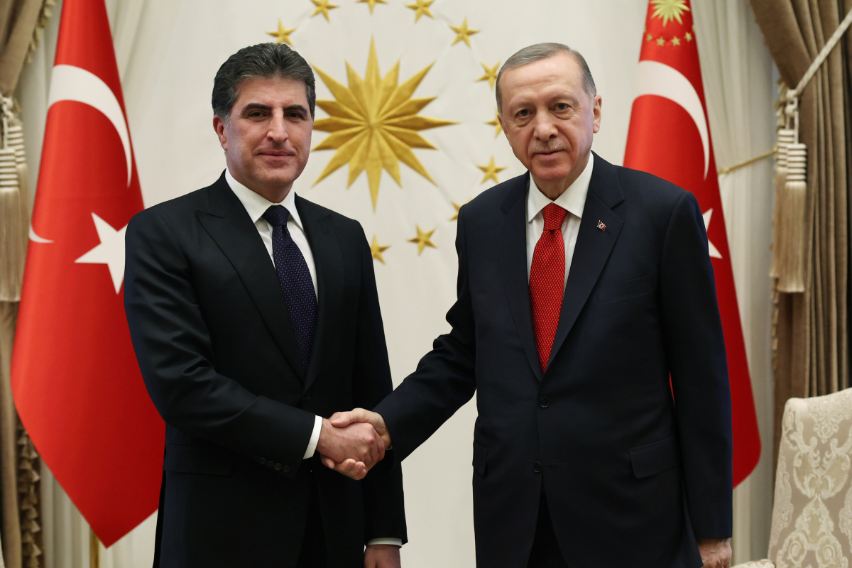 Cumhurbaşkanı Erdoğan, Irak Kürt Bölgesel Yönetimi (IKBY) Başkanı Barzani&#039;yi kabul etti