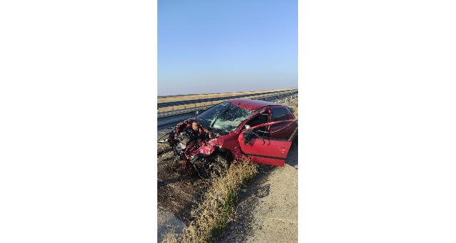 Nusaybin’de kontrolden çıkan otomobil kaza yaptı: 2 yaralı