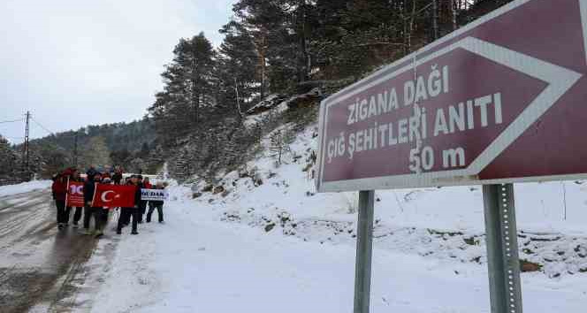 Çığ faciasında ölenler Zigana Dağı’nda anıldı